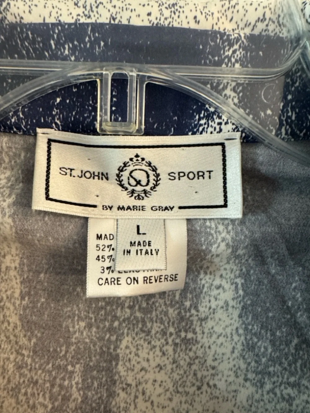 St. John Sport Navy & White Sport Jacket - Picture 2 of 4